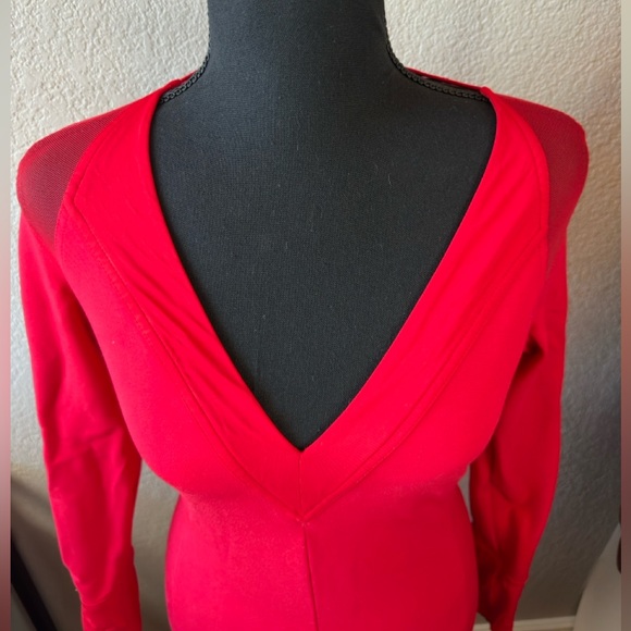 Donna Karan Red Fitted Dress US SIZE 6 - Picture 5 of 12